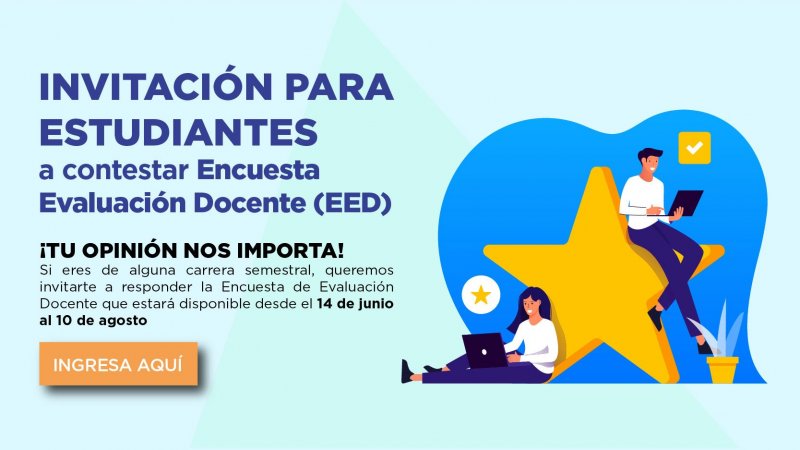 Contesta la encuesta Evaluación Docente 2023