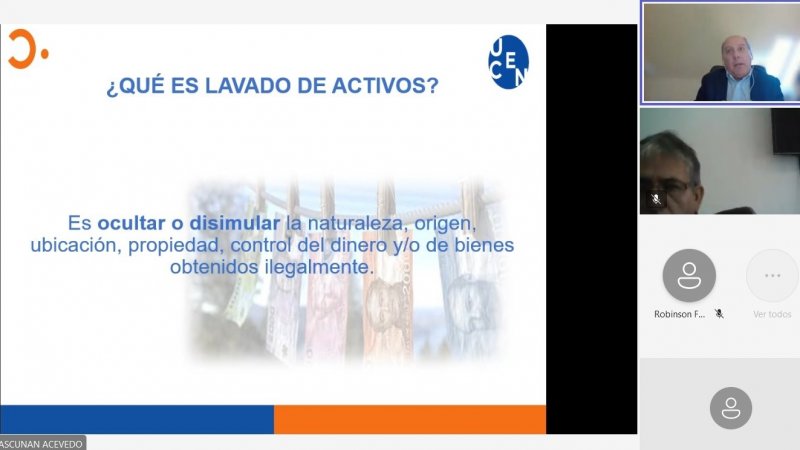 El lavado de activos fue el tema de foco en nuevo seminario virtual sobre corrupción