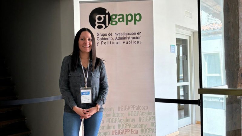 Neida Colmenares, académica e investigadora de la Fegoc, expuso en el Congreso Internacional GIGAPP 2024